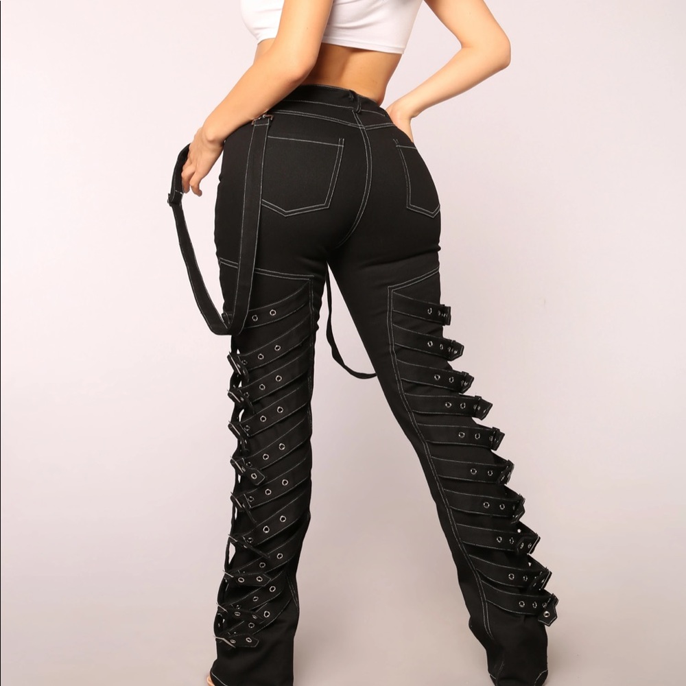 Fashion Nova Buckle up for the ride pants